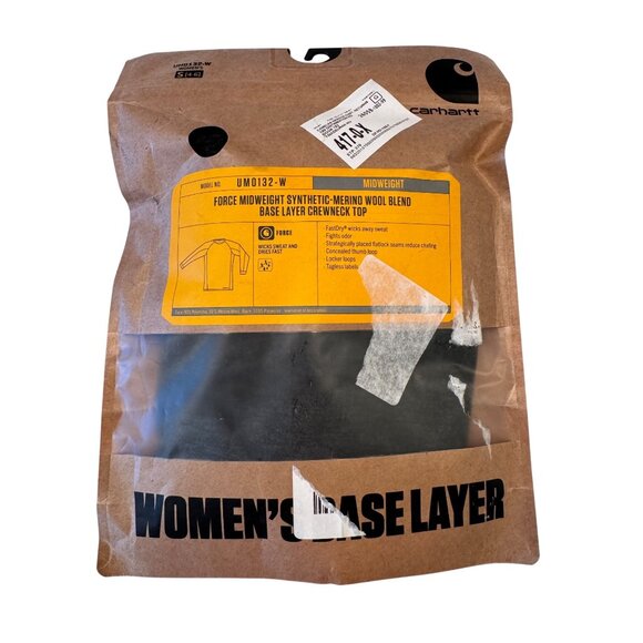 Carhartt Force Midweight Size Small Synthetic Merino Wool Base Layer Crewneck To - Picture 3 of 9